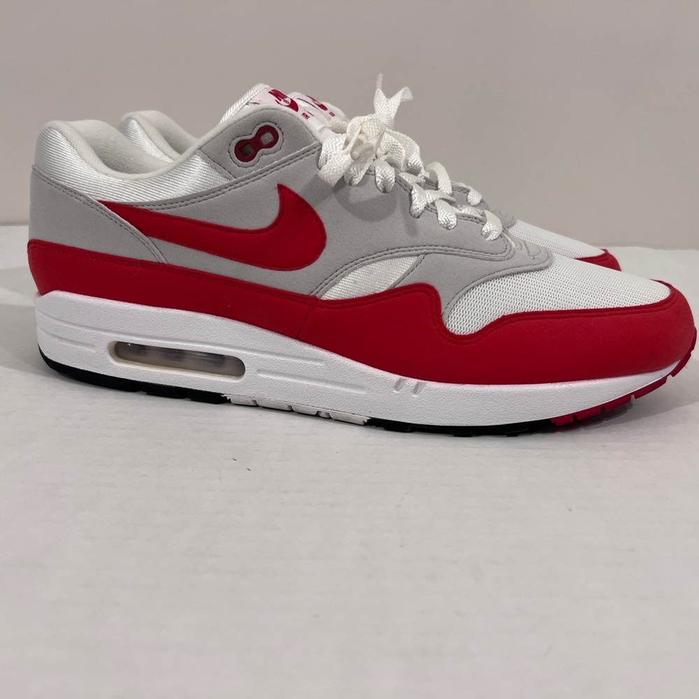 Nike Air Max 1 Anniversary White University Red (908375-103)
